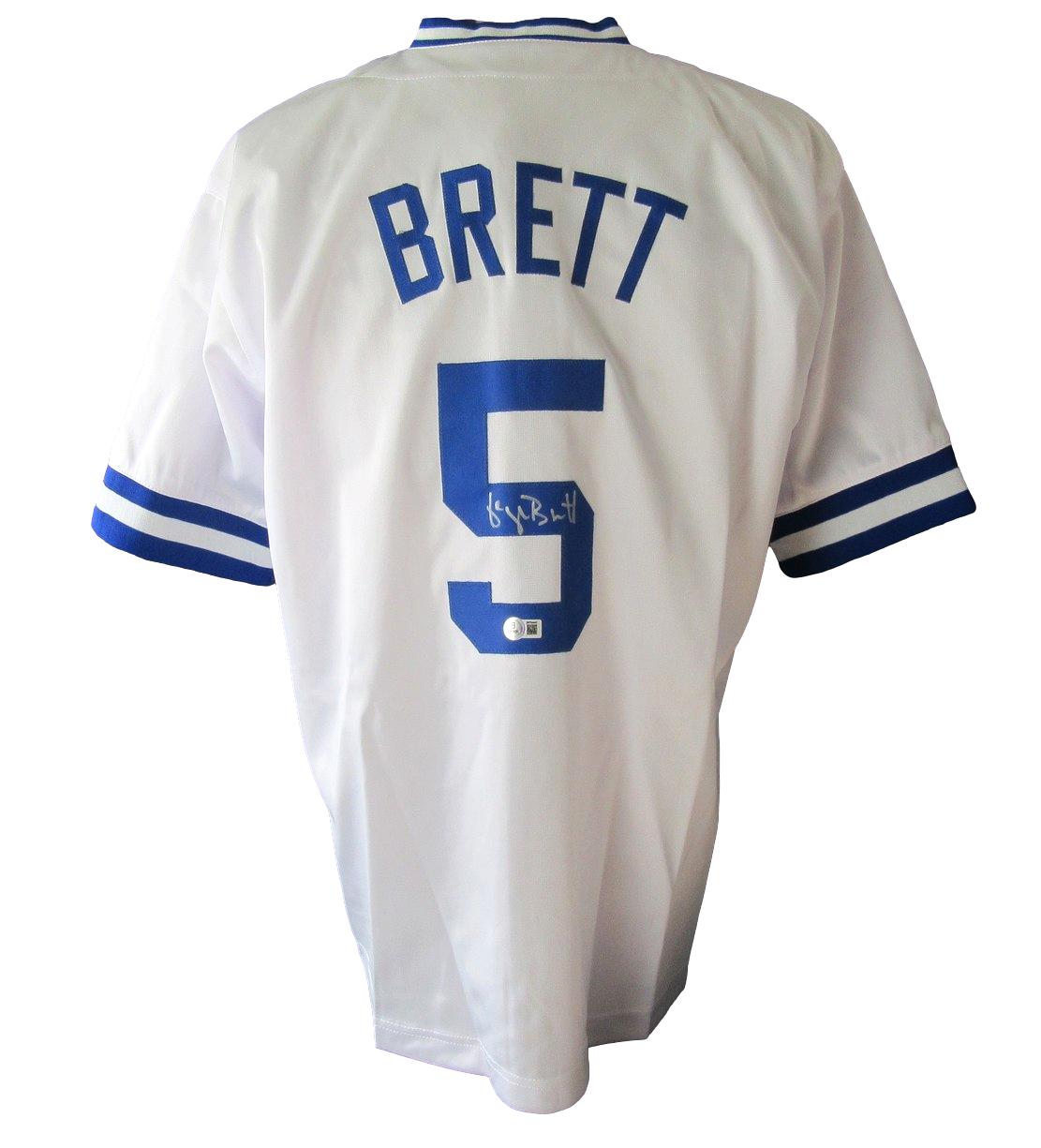 George Brett HOF Signed/Auto Royals Custom Baseball Jersey Beckett Witness 08916