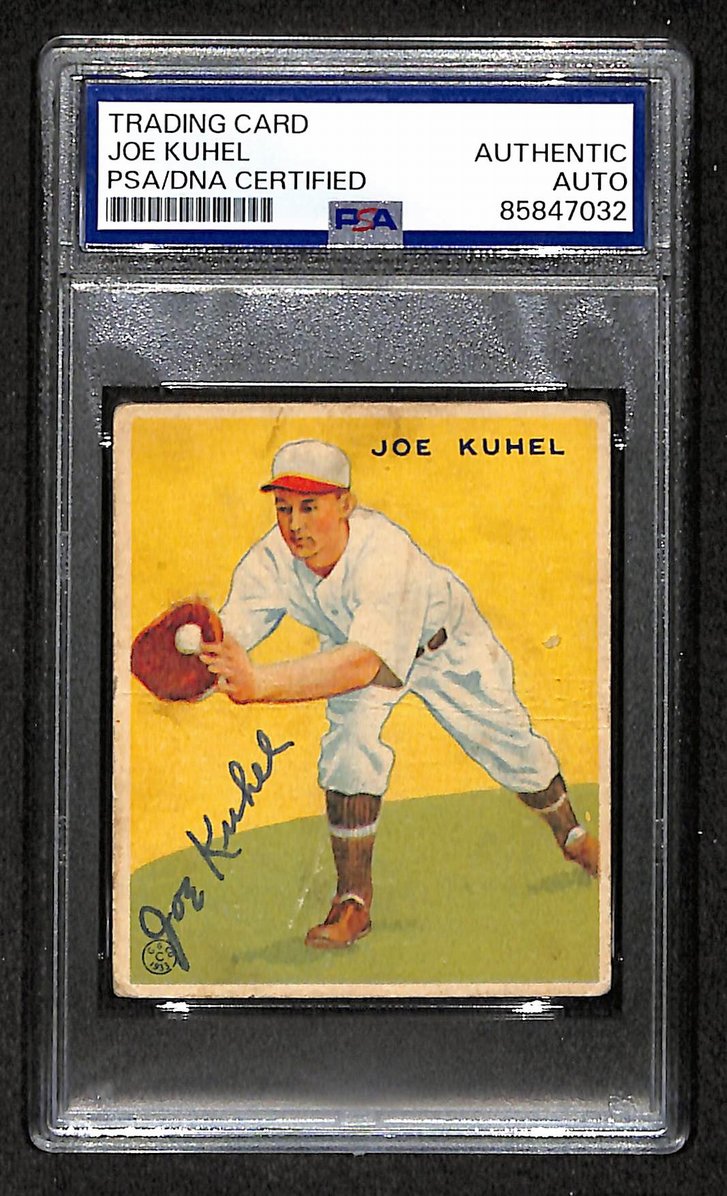 Joe Kuhel 1933 Goudey Card #108 Senators Autographed/Signed PSA/DNA 210733