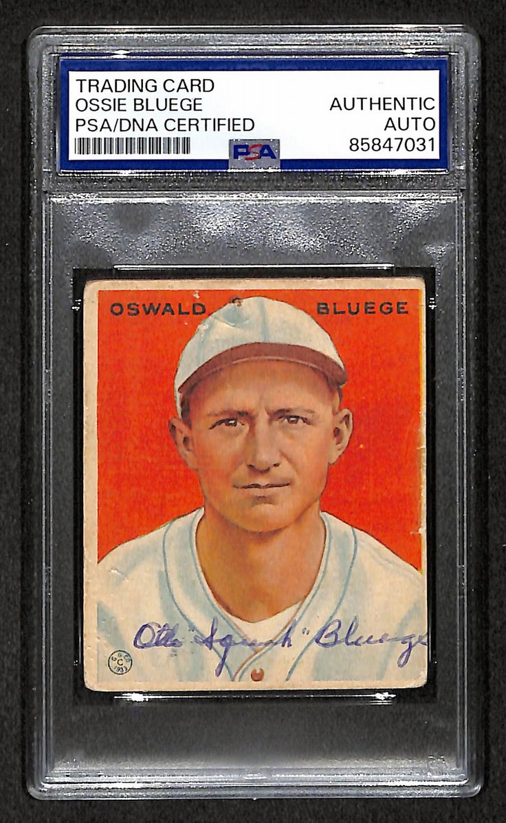 Oswald Bluege 1933 Goudey Card #113 Senators Autographed/Signed PSA/DNA 210734