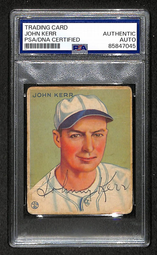 John Kerr 1933 Goudey Card #214 Senators Autographed/Signed PSA/DNA 210738