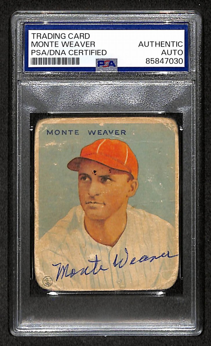 Monte Weaver 1933 Goudey Card #111 Senators Autographed/Signed PSA/DNA 210732