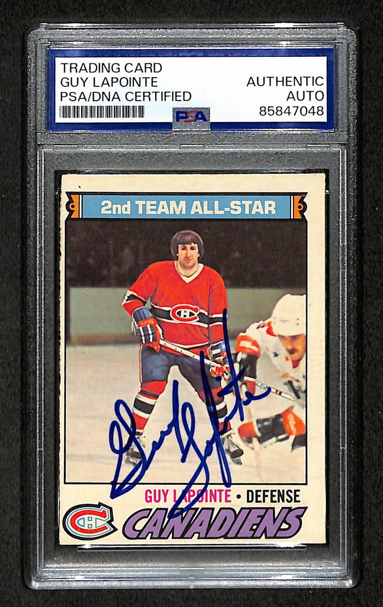 Guy LaPointe HOF 1977-78 O-Pee-Chee Card #60 Signed Canadiens PSA/DNA 210826
