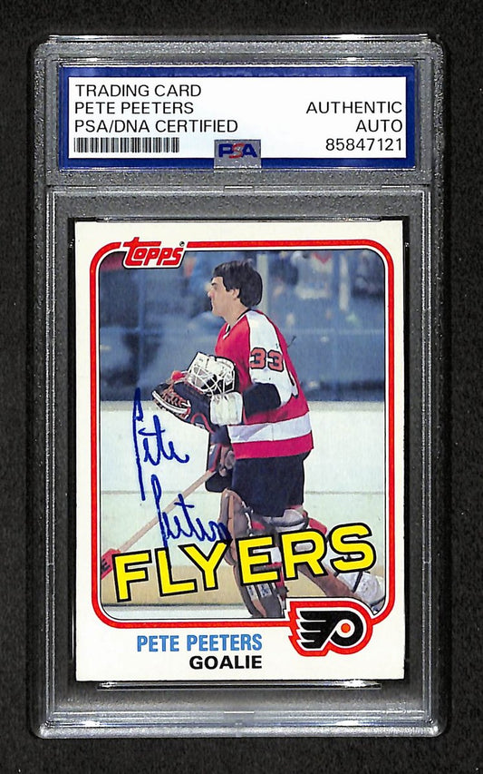 Pete Peeters 1981-82 Topps Card #109 Autographed/Signed Flyers PSA/DNA 210827