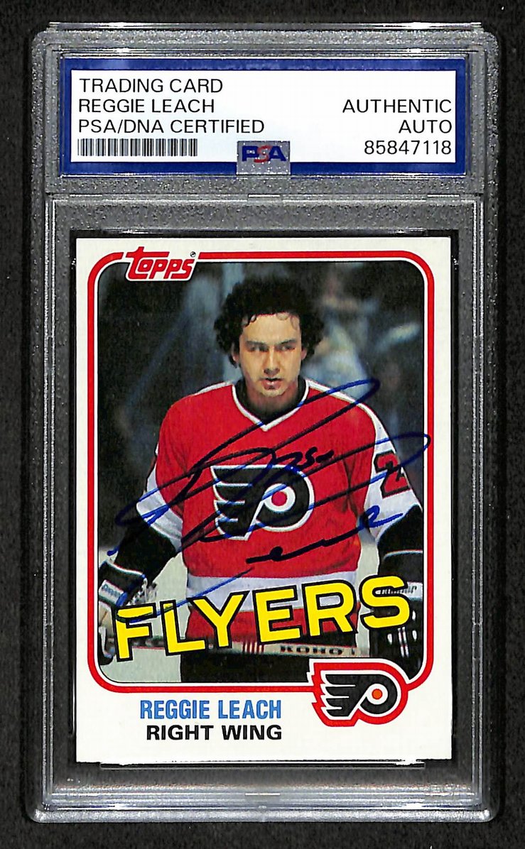Reggie Leach 1981-82 Topps Card #106 Autographed/Signed Flyers PSA/DNA 210828