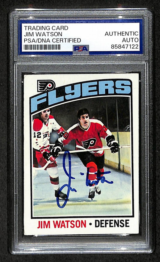 Jim Watson 1976-77 Topps Card #247 Autographed/Signed Flyers PSA/DNA 210833