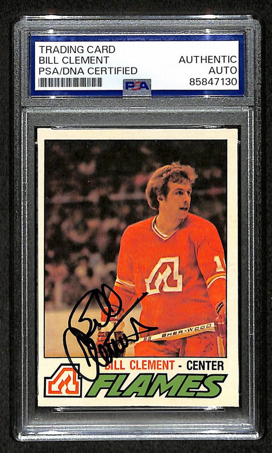 Bill Clement HOF 1977-78 O-Pee-Chee Card #292 Signed Flames PSA/DNA 210846