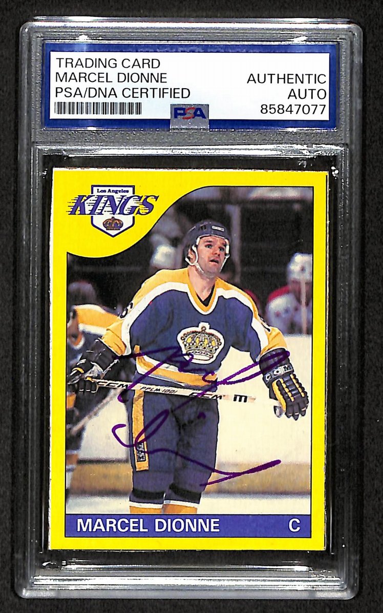Marcel Dionne HOF 1985-86 Topps Card E Autographed/Signed Kings PSA/DNA 210848