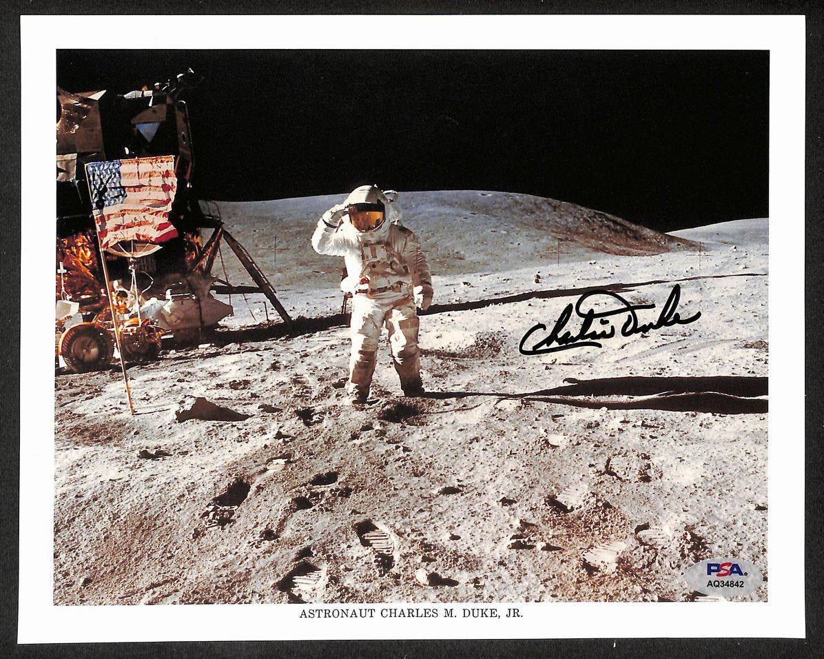 Charles M. Duke Signed/Autographed 8x10 Photo NASA Apollo 16 PSA/DNA 210798