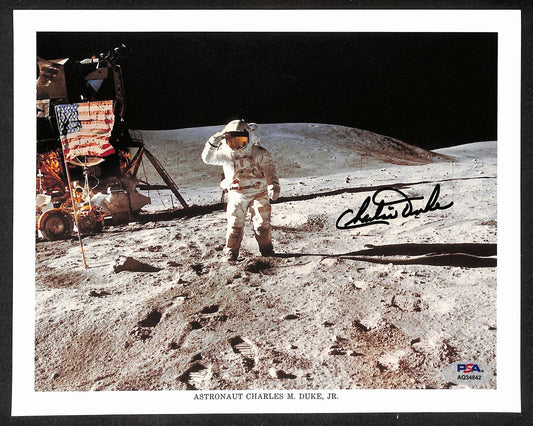 Charles M. Duke Signed/Autographed 8x10 Photo NASA Apollo 16 PSA/DNA 210798