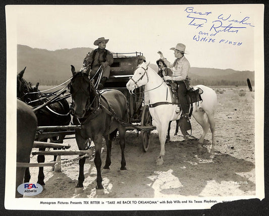Tex Ritter Signed/Autographed B&W 8x10 Photo Actor PSA/DNA 210796