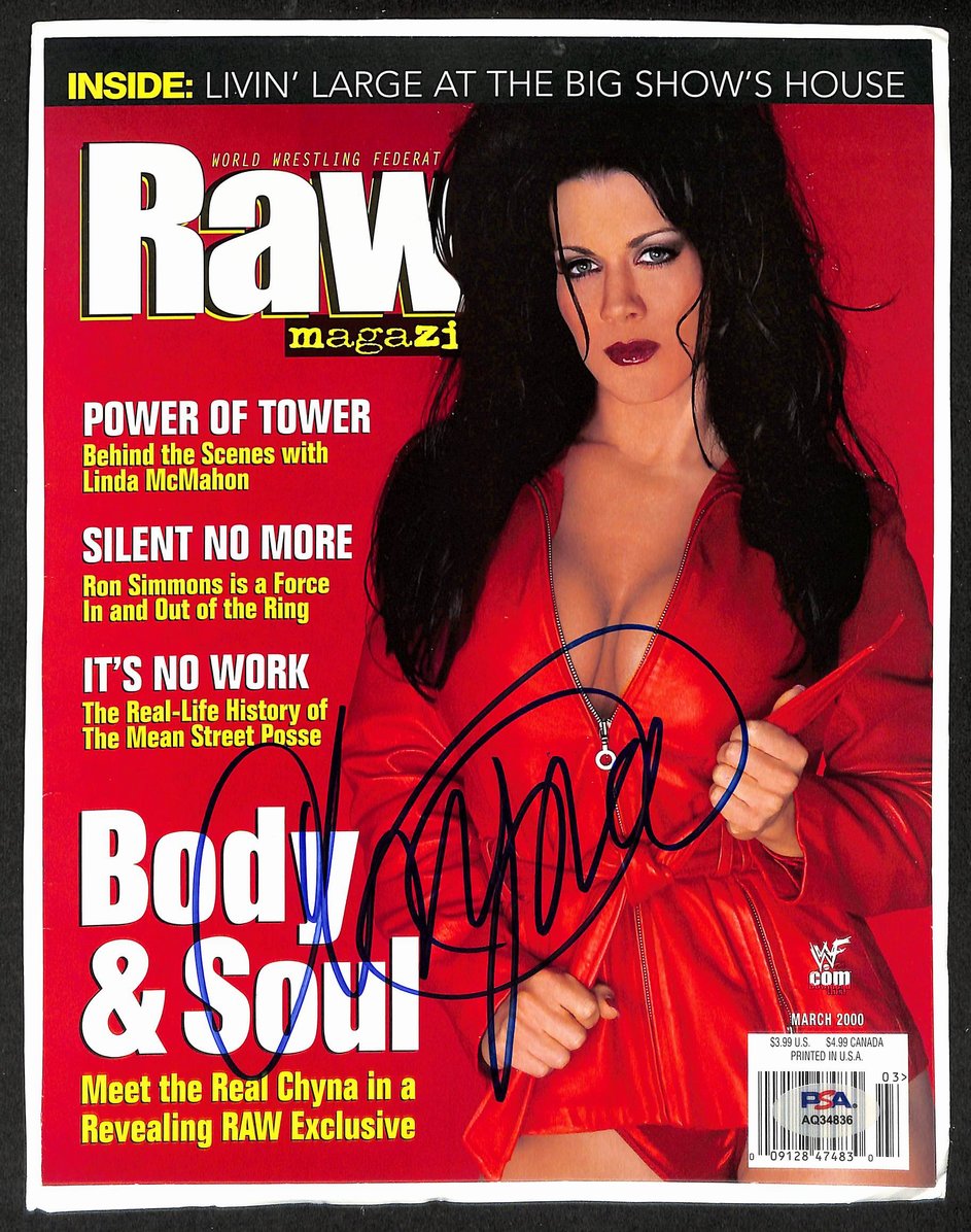 Joanie Laurer Signed/Autographed WWF Raw Magazine Cover Chyna PSA/DNA 210795