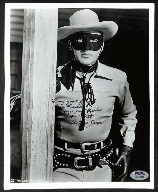 John Hart Signed/Autographed B&W 8x10 Photo The Lone Ranger PSA/DNA 210790