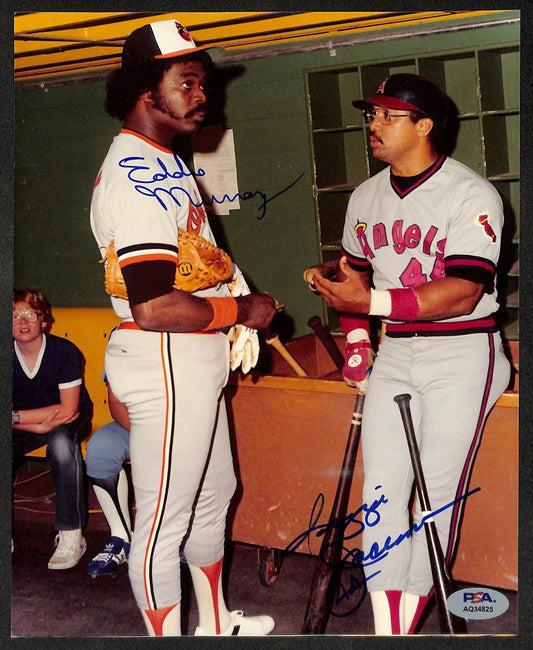 Eddie Murray & Reggie Jackson HOF Signed/Autographed 8x10 Photo  PSA/DNA 210785