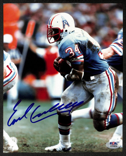 Earl Campbell HOF Signed/Autographed 8x10 Photo Oilers PSA/DNA 210779