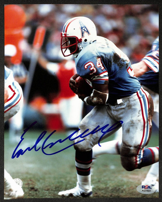 Earl Campbell HOF Signed/Autographed 8x10 Photo Oilers PSA/DNA 210781