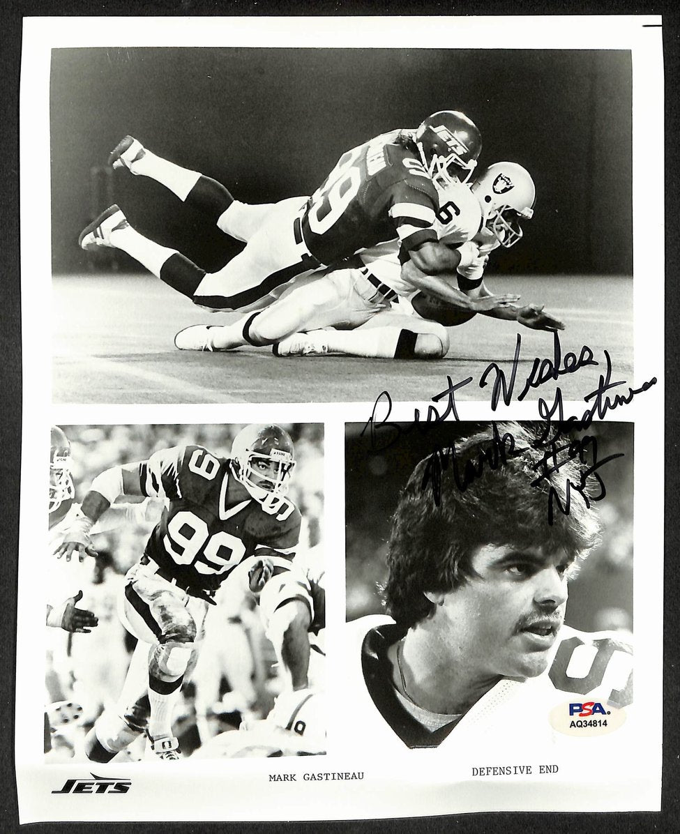Mark Gastineau Signed/Autographed B&W 8x10 Photo Jets PSA/DNA 210775