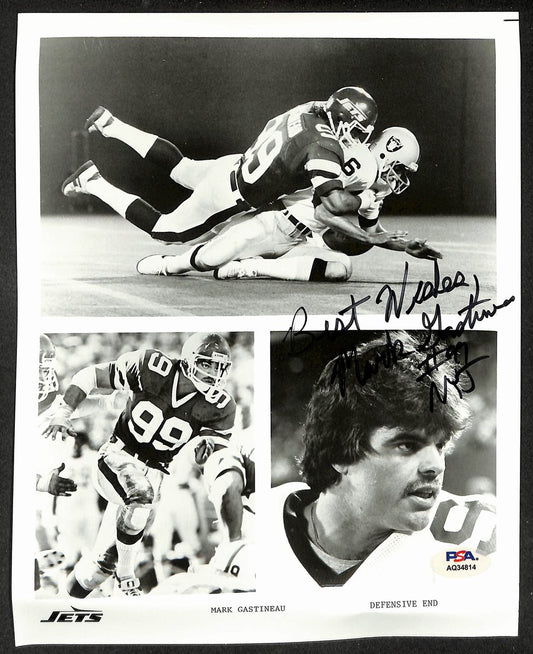 Mark Gastineau Signed/Autographed B&W 8x10 Photo Jets PSA/DNA 210775