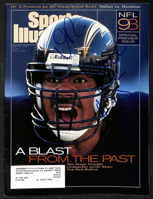 Junior Seau HOF Signed 1993 Sports Illustrated Magazine Chargers PSA/DNA 210803