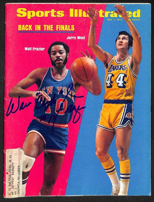 Walt Frazier HOF Signed 1973 Sports Illustrated Magazine Knicks PSA/DNA 210802