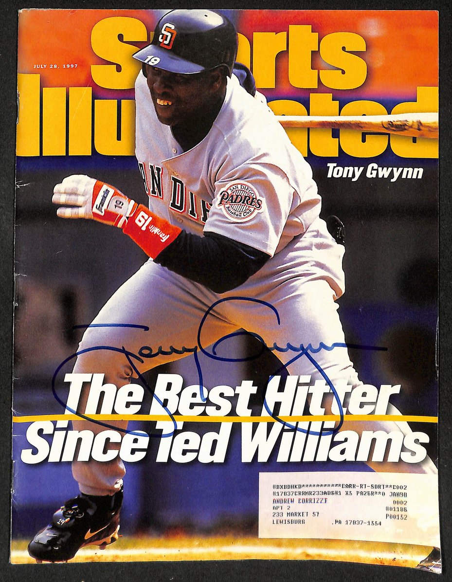 Tony Gwynn HOF Signed 1997 Sports Illustrated Magazine Padres PSA/DNA 210806