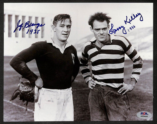 Jay Berwanger & Larry Kelly Dual Signed 8x10 Photo Heisman PSA/DNA 210766