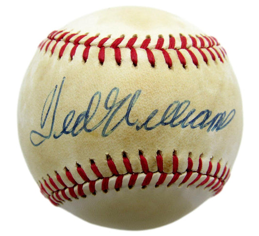 Ted Williams HOF Signed/Auto OAL Baseball Boston Red Sox PSA/DNA 209930