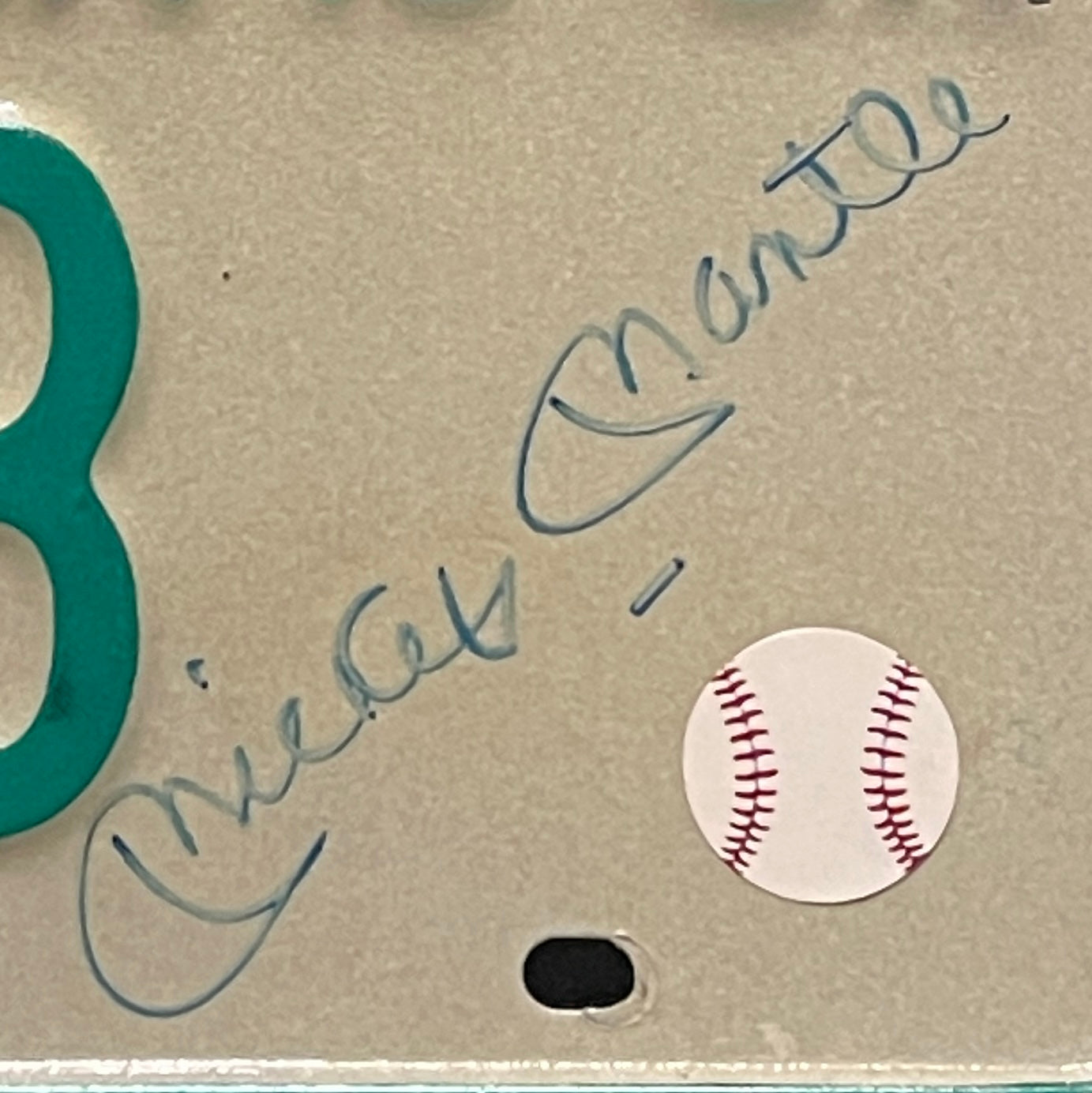 Mickey Mantle HOF Signed/Auto Oklahoma License Plate Yankees PSA/DNA 210764