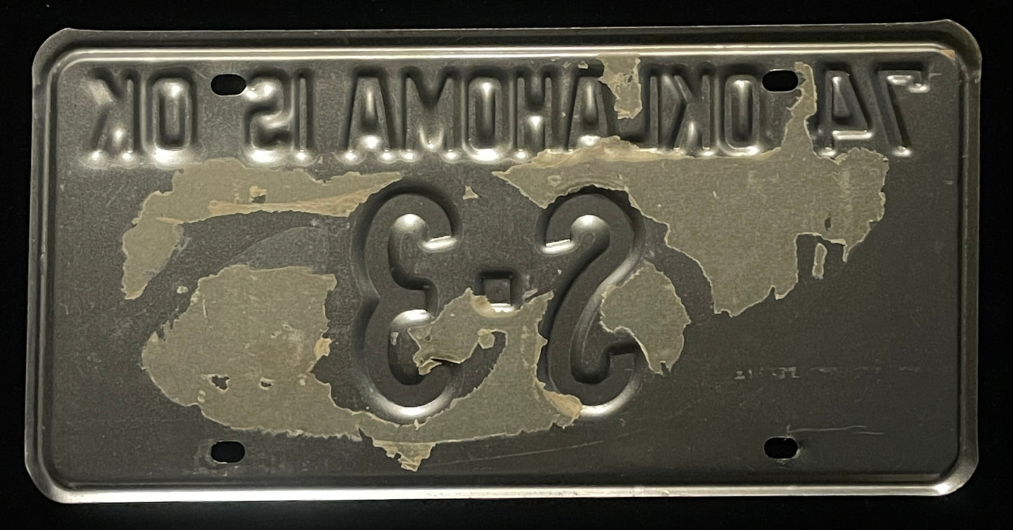 Mickey Mantle HOF Signed/Auto Oklahoma License Plate Yankees PSA/DNA 210764