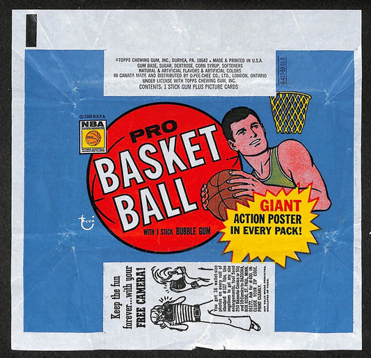 1970-71 Topps NBA Basketball Wax Pack Wrapper Pete Maravich RC 210888