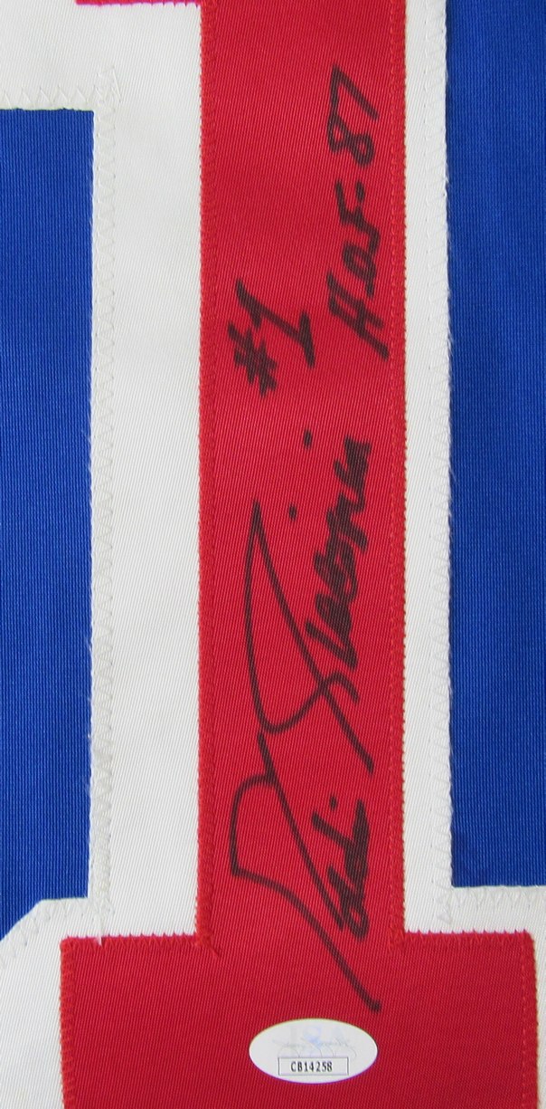 Ed Giacomin HOF New York Rangers Autographed Custom Hockey Jersey JSA 209903