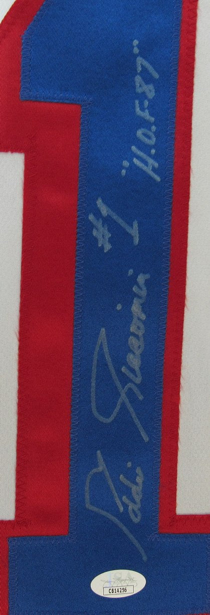 Ed Giacomin HOF New York Rangers Autographed Custom Hockey Jersey JSA 209904