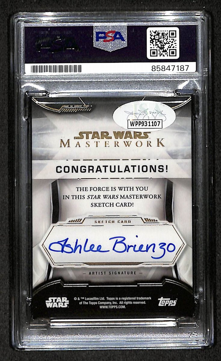 Ewan McGregor Signed 2020 Topps Star Wars Masterwork Sketch Card 1/1 PSA/DNA 858