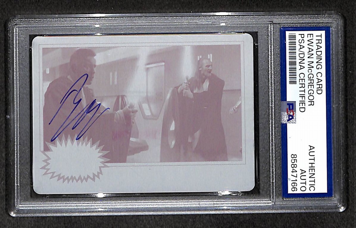 Ewan McGregor Signed 2025 Topps Star Wars Magenta Printing Plate 1/1 PSA/DNA 857