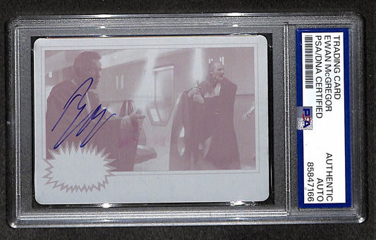 Ewan McGregor Signed 2025 Topps Star Wars Magenta Printing Plate 1/1 PSA/DNA 857