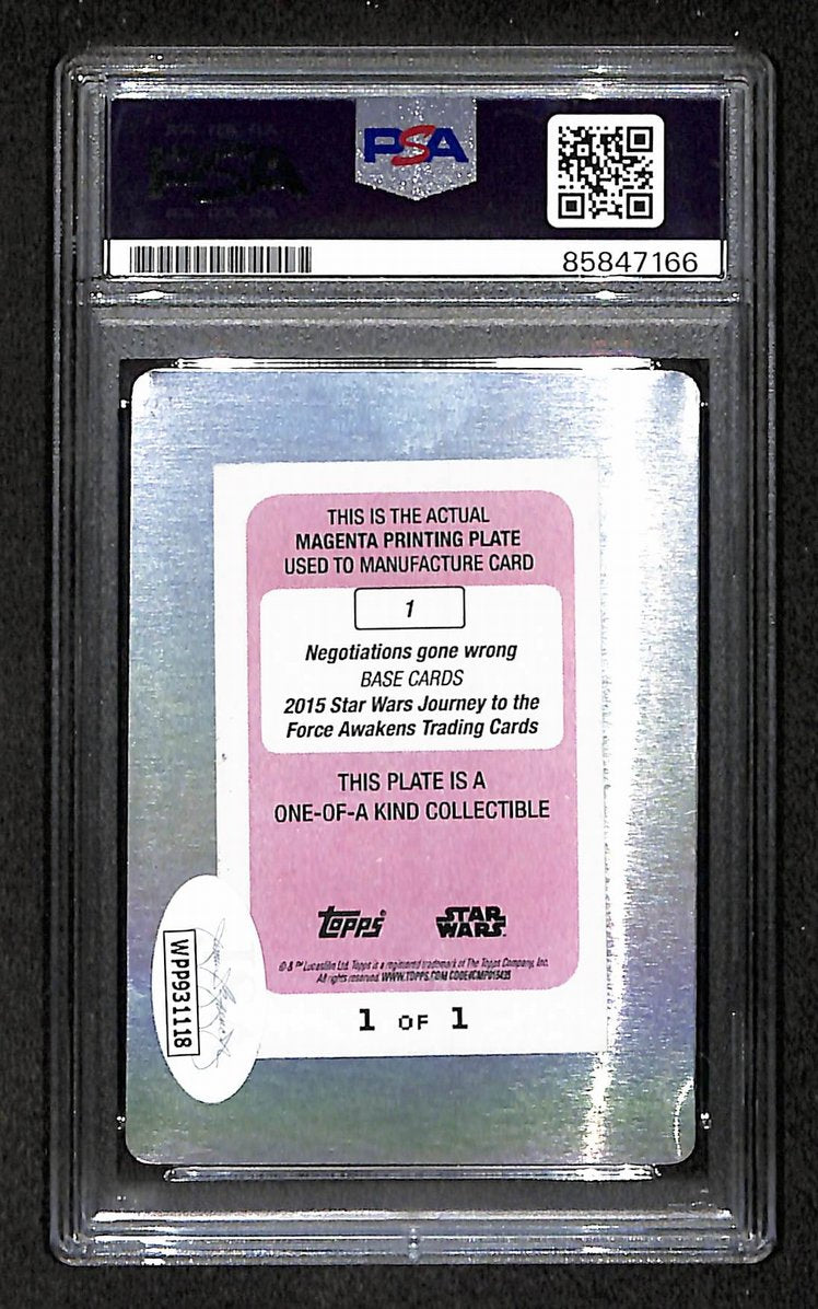 Ewan McGregor Signed 2025 Topps Star Wars Magenta Printing Plate 1/1 PSA/DNA 857