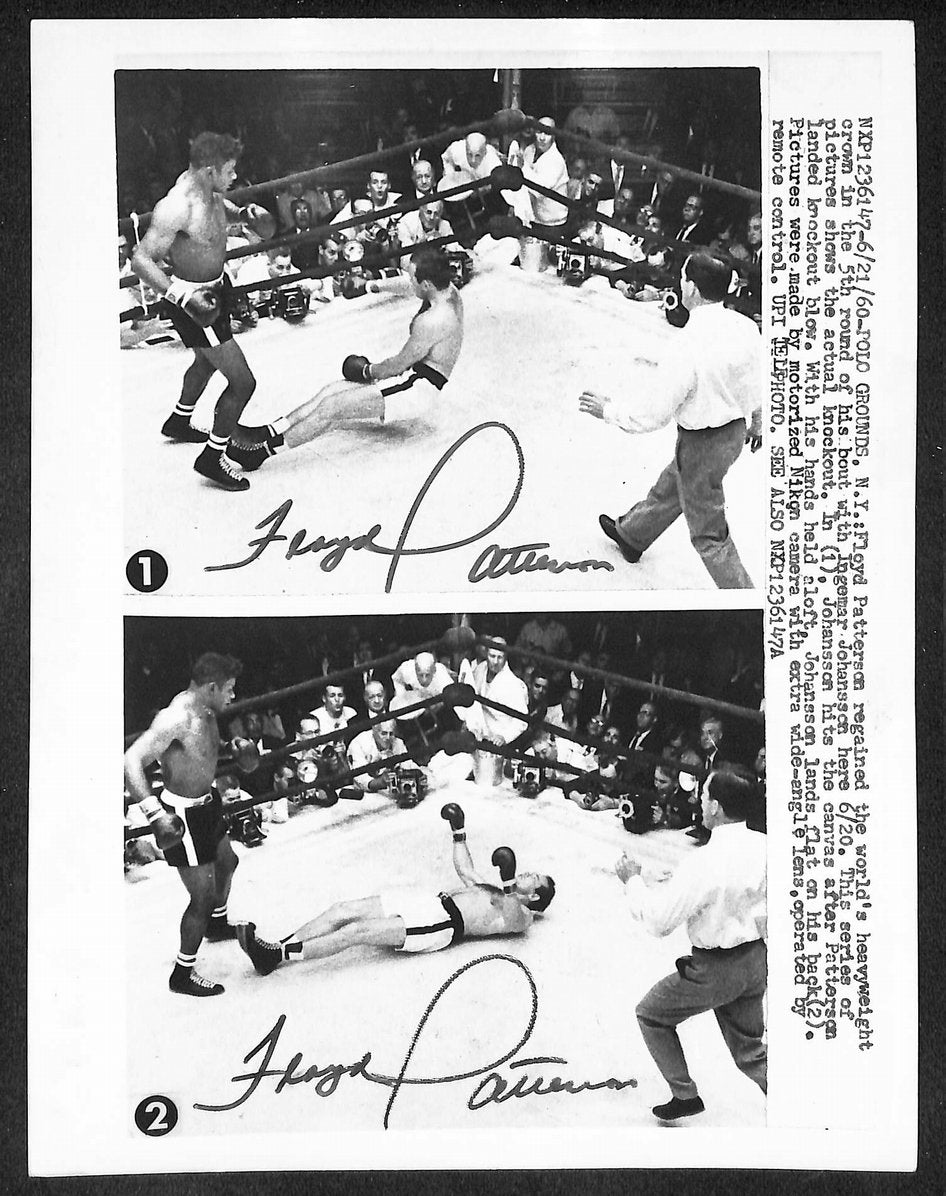 Floyd Patterson Signed/Autographed 7x9 Wire Photo Boxing JSA 210551