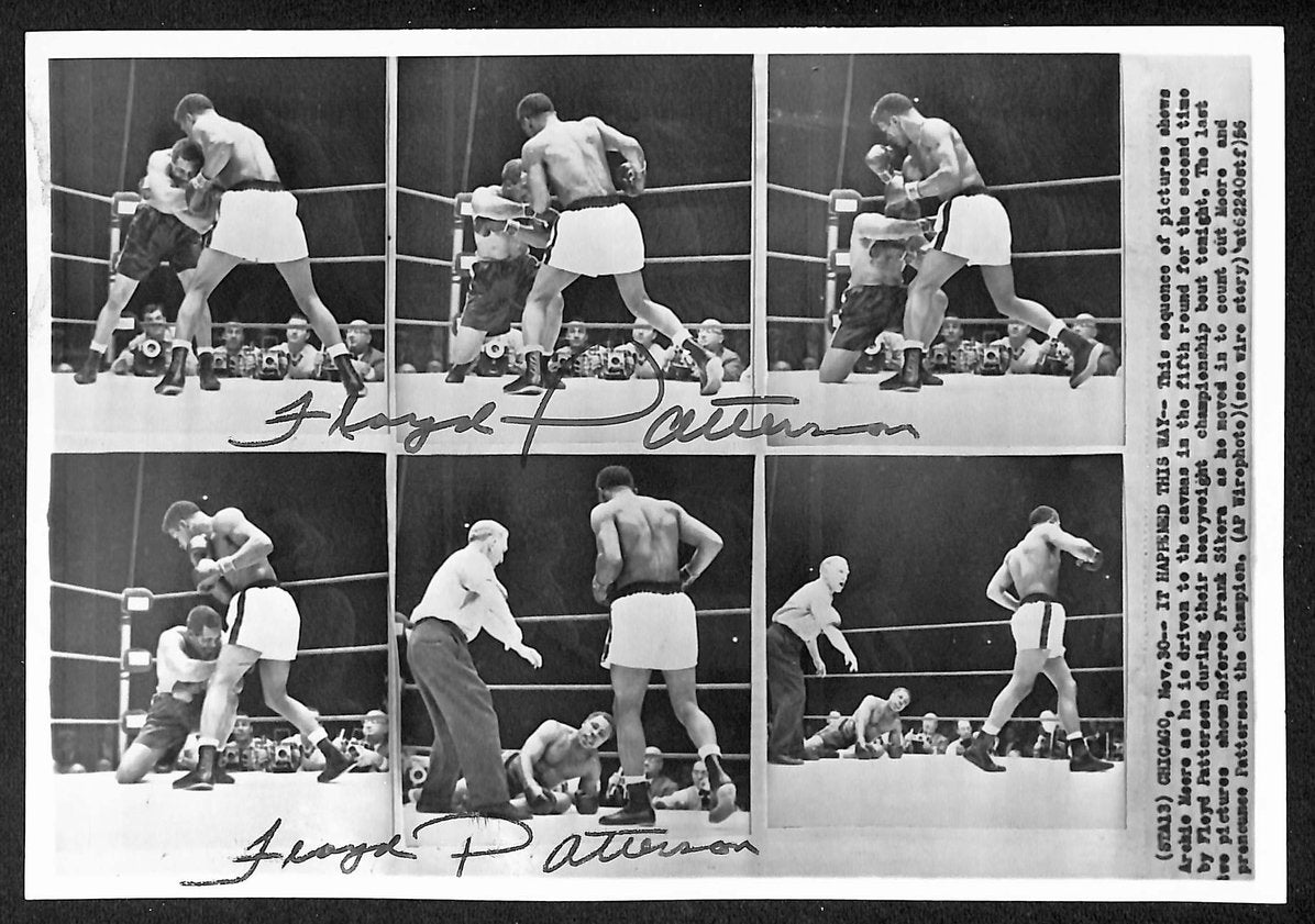 Floyd Patterson Signed/Autographed 6.5x9 Wire Photo Boxing JSA 210553