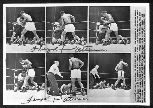 Floyd Patterson Signed/Autographed 6.5x9 Wire Photo Boxing JSA 210553