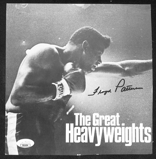 Floyd Patterson Signed/Autographed 8x8.5 Double Sided Picture Boxing JSA 210572