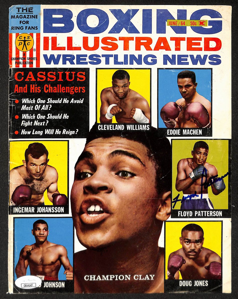 Floyd Patterson Signed/Autographed Magazine Cover Boxing JSA 210576