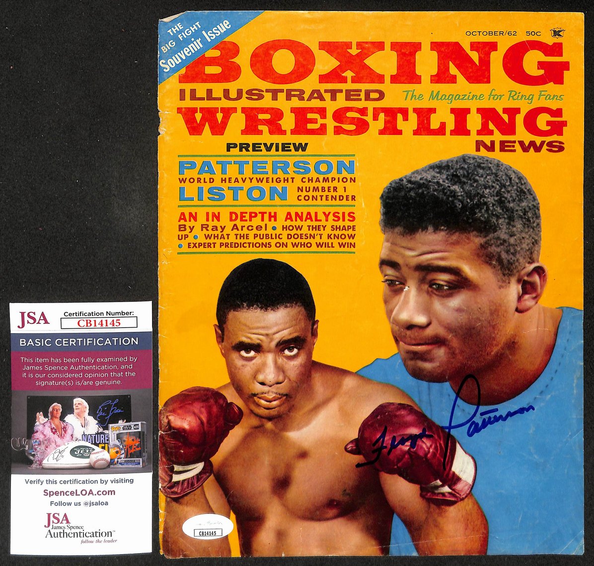 Floyd Patterson Signed/Autographed Magazine Cover Boxing JSA 210578