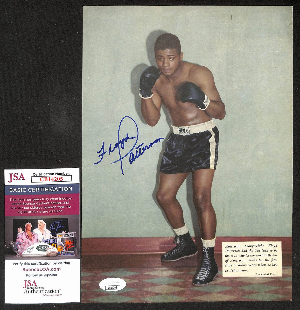 Floyd Patterson Signed/Autographed 8x10 Magazine Clipping Boxing JSA 210580