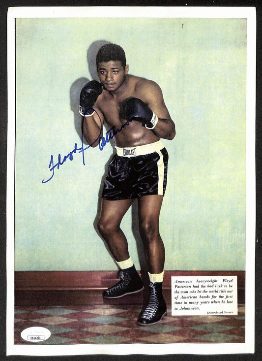 Floyd Patterson Signed/Autographed 8x10 Magazine Clipping Boxing JSA 210581