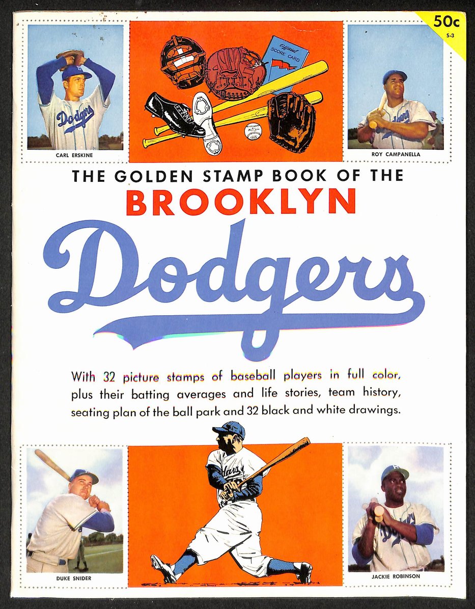 Vintage 1955 The Golden Stamp Book of the Brooklyn Dodgers Sandy Koufax 208958