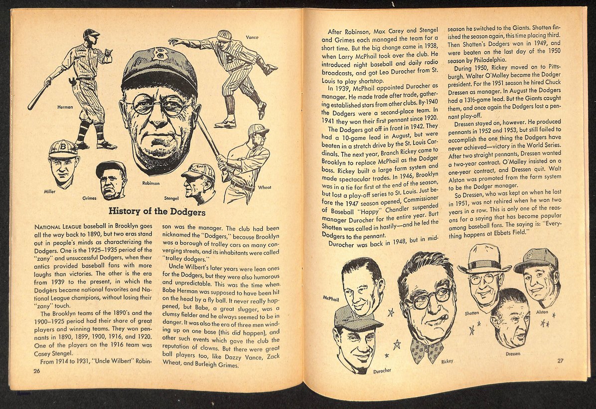Vintage 1955 The Golden Stamp Book of the Brooklyn Dodgers Sandy Koufax 208958
