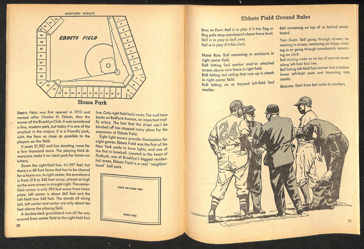 Vintage 1955 The Golden Stamp Book of the Brooklyn Dodgers Sandy Koufax 208958