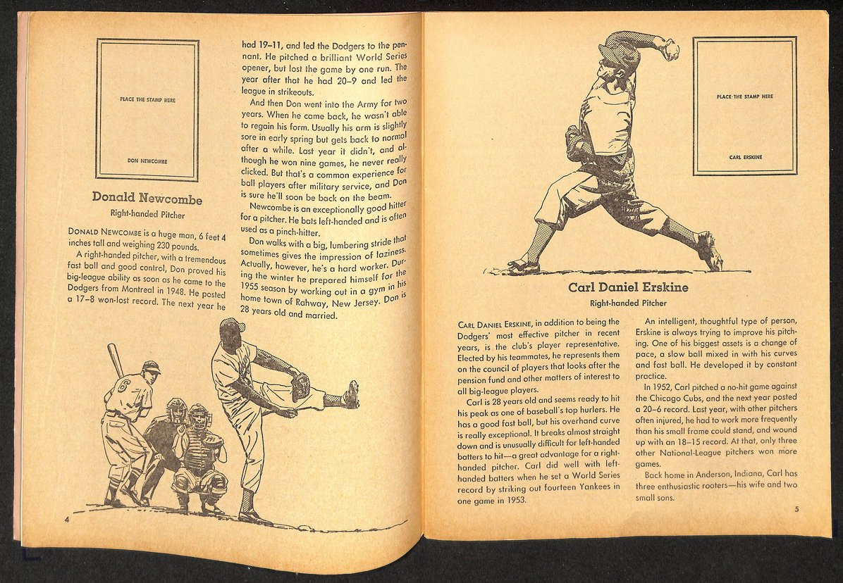 Vintage 1955 The Golden Stamp Book of the Brooklyn Dodgers Sandy Koufax 208958