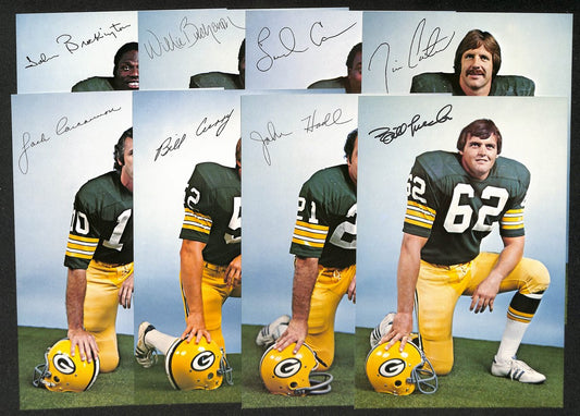1975 Roundy's Signed 6x9 Photos (15) Green Bay Packers Players with Photo Album
