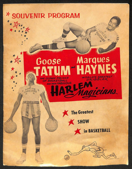 Vintage 1955 Harlem Magicians Program Goose Tatum & Marques Haynes 208961