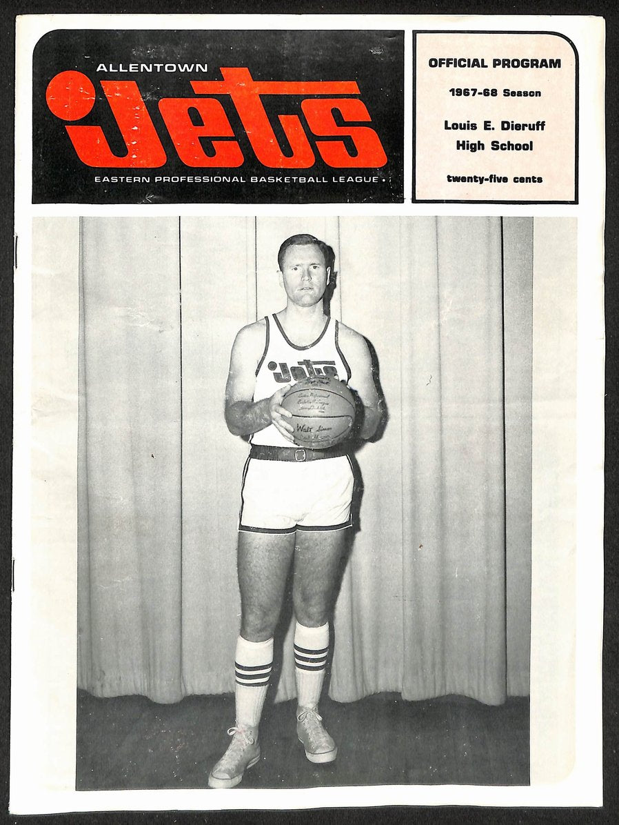 Vintage 1967 Allentown Jets vs. Hartford Capitols Program Eastern Pro League